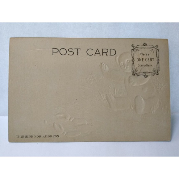 Will She Get The Lobster Brown Bear Fishing Fantasy Postcard Original Antique - Picture 3 of 3